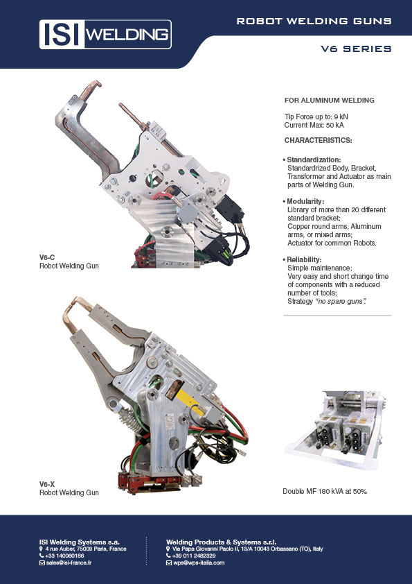 Robot Welding Guns - V6 Series